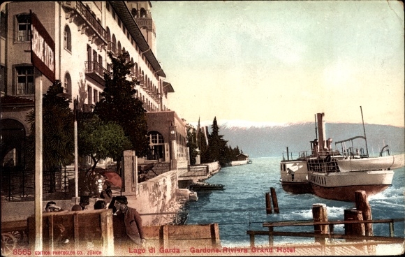 KP Gardone Lago di Garda Lombardia, Grand Hotel, parowiec
