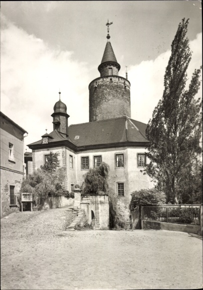 Postcard Posterstein district of Schmölln, view of Posterstein Castle, local history museum