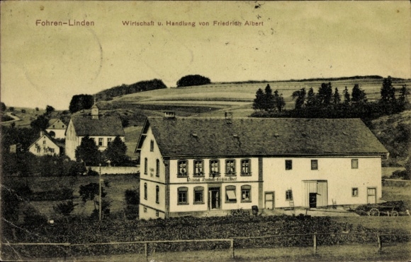 Ak Fohren Linden in de Hunsrück, bedrijfs- en bedrijfsgebouw Friedrich Albert