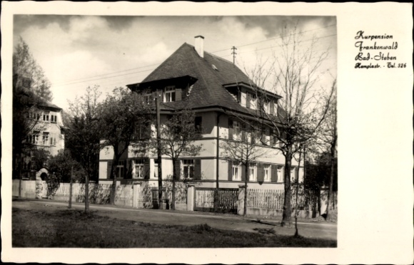 Postcard Bad Steben, Kurpension Frankenwald