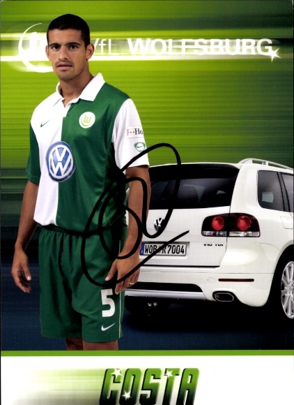 Autogrammkarte Fußballer Ricardo Costa, VFL Wolfsburg, Autogramm