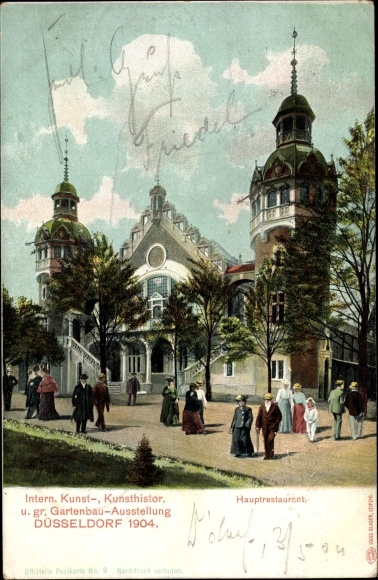 PC Düsseldorf am Rhein, international art, art history and large horticultural exhibition 1904