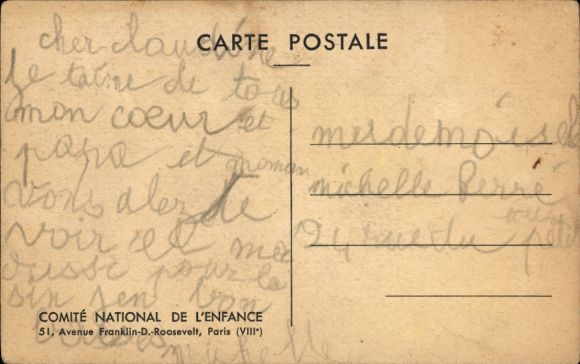 Artist Postcard Lesourt, The Two Bulls and the Frog, Fable, National Children's Week