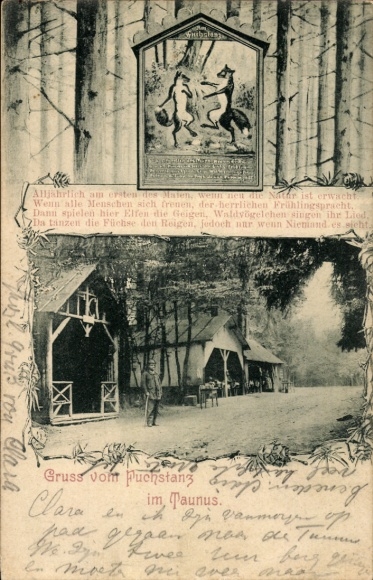 Postcard Königstein im Taunus Hessen, Fox Dance