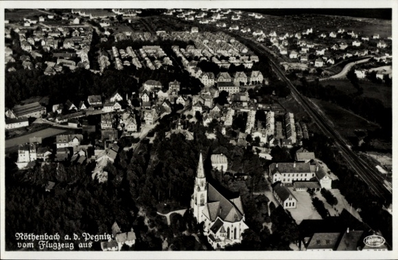 Ak Röthenbach an der Pegnitz Midden-Franken, luchtfoto