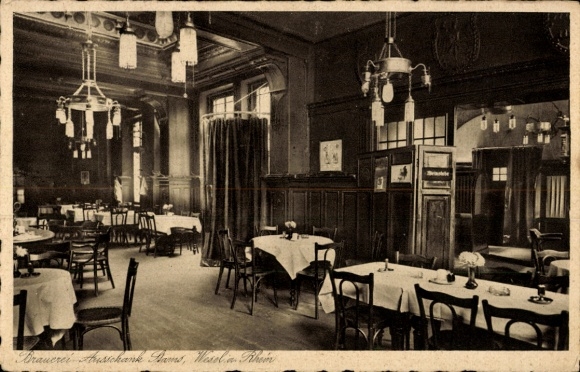 Ak Wesel am Niederrhein, Brauerei-Ausschank Stams, Sandstraße 19