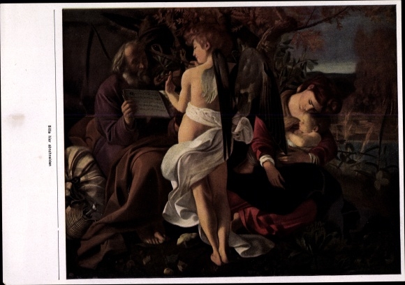 Collective picture The painting of the baroque, Michelangelo da Caravaggio, rest on the flight