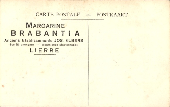 Ak zeeman, zeeman met sigaar, reclame voor margarine Brabantia, Jos. Albers, Lier