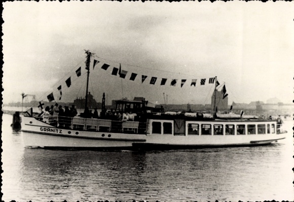Postcard White Fleet Stralsund, steamer MS Granitz
