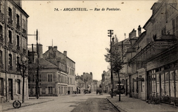 Ak Argenteuil Val d'Oise, Straßenansicht, Rue de Pontoise