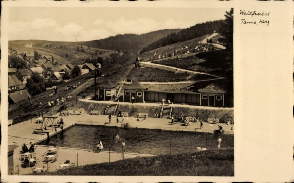 Postcard Tanne Oberharz am Brocken, forest outdoor pool