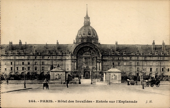 Ak Paris VII, Hotel des Invalides, Eingang von der Esplanade