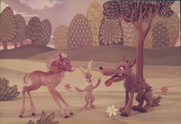Our sandman, GDR children&#39;s television, horse, rabbit, wolf