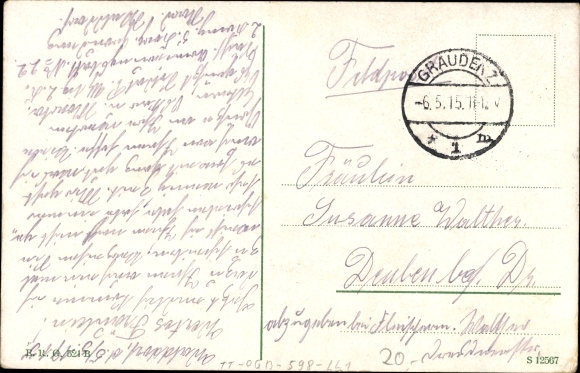 Postcard Grudziądz Graudenz West Prussia, Lindenstraße with tram