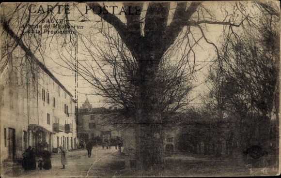 Ak Sault Saint Remy Meurthe et Moselle, Historische Landschaft, Bäume, Gebäude, Menschen auf der 