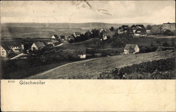 Postcard Göschweiler Löffingen in the Black Forest, total