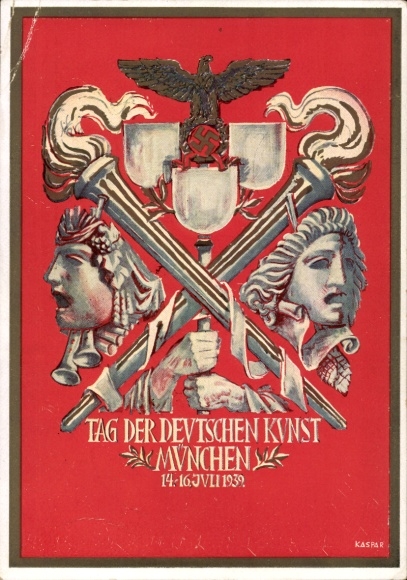 Künstler Ak Kaspar, München, Tag der deutschen Kunst, 14.-16. Juli 1939