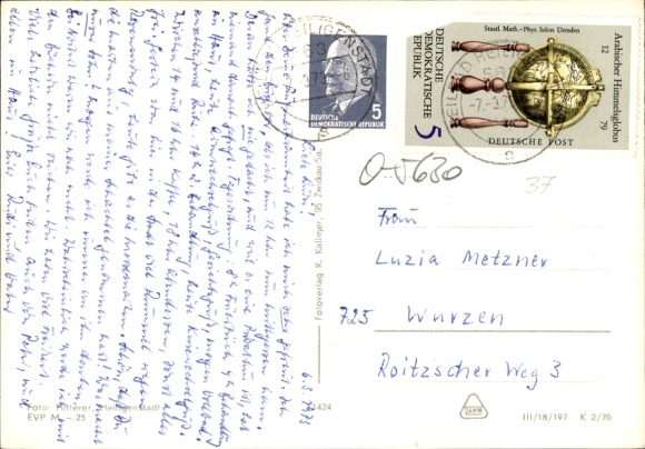 Postcard Heilbad Heiligenstadt Eichsfeld Thuringia, street view, Heimenstein