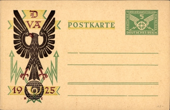 Ganzsachen Ak München Bayern, VDA Verkehrsausstellung 1925, Nr. 28437