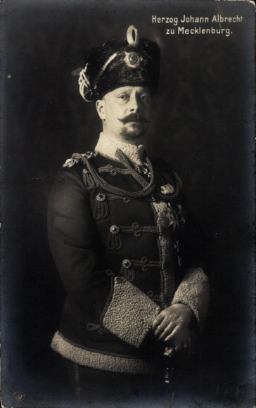 Ak Herzog Johann Albrecht zu Mecklenburg, Portrait in Uniform