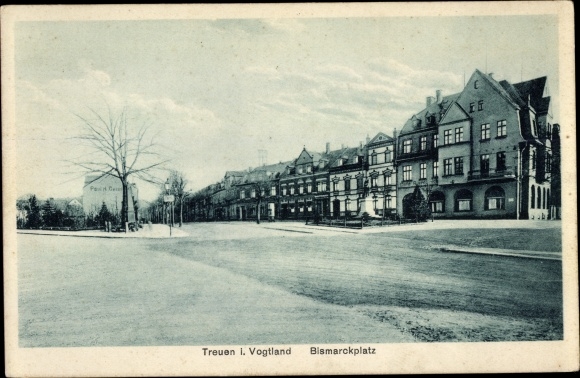 Postcard faithful in the Vogtland, Bismarckplatz