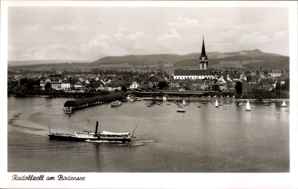 Ak Radolfzell am Bodensee, luchtfoto