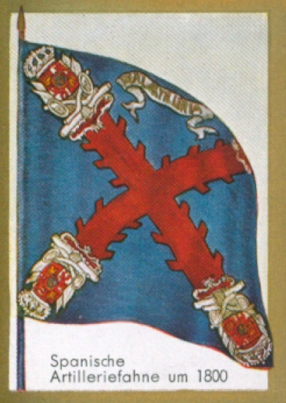 Collection picture Ulmenried flag picture No. 193, Spanish artillery flag around 1800