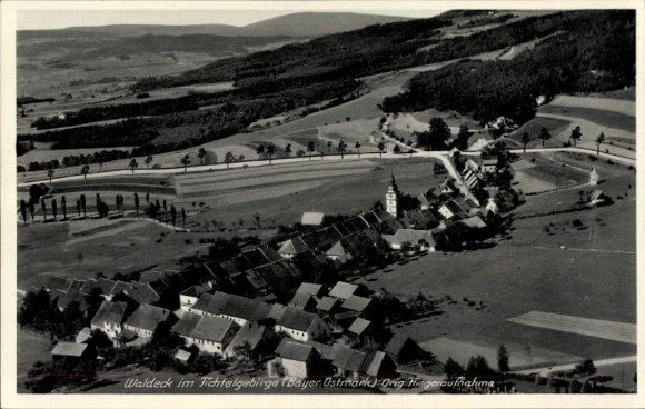 Postcard Waldeck am Edersee Hesse, aerial photograph