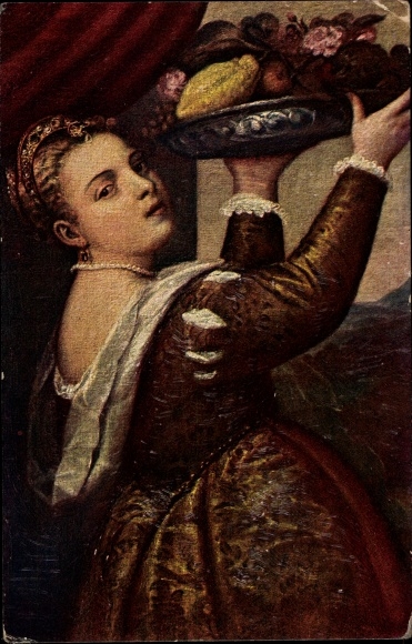 Artist PC Tizian, Lavinia, woman with fruit plate