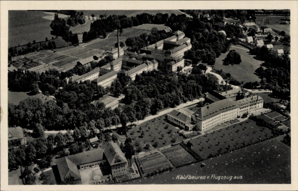 KP Kaufbeuren na Wertach w Szwabii, zdjęcie lotnicze