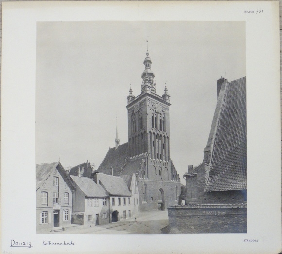 Giant photo Gdańsk Danzig, around 1870, Catherine Church, exterior view, street section