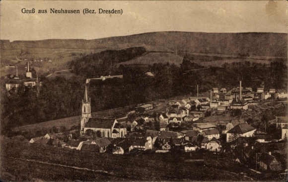 Ak Neuhausen im Erzgebirge, Gesamtansicht