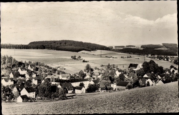 Postcard Gelenau in the Erzgebirge of Saxony, Panorama