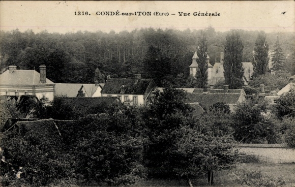 Ak Condé sur Iton Eure, Gesamtansicht