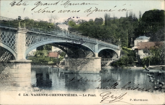 CPA La Varenne Chennevières Saint-Maur-des-Fossés Val de Marne, Pont