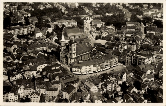 Ak Zittau in der Oberlausitz, Fliegeraufnahme