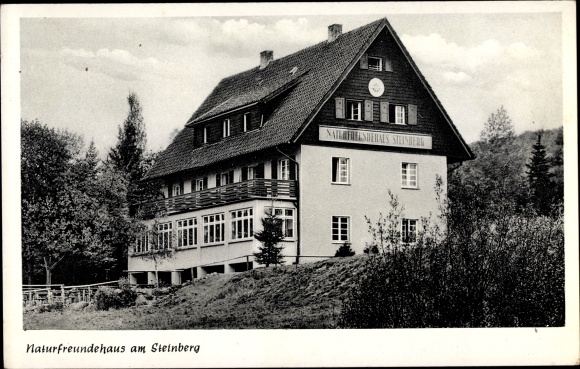 Postcard Hann. Münden in Lower Saxony, view of the Naturfreundehaus am Steinberg
