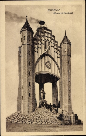 Ak Rathenow in Havelland, Bismarck-monument