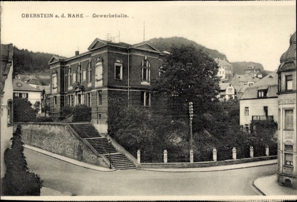 Postcard Oberstein an der Nahe, commercial hall