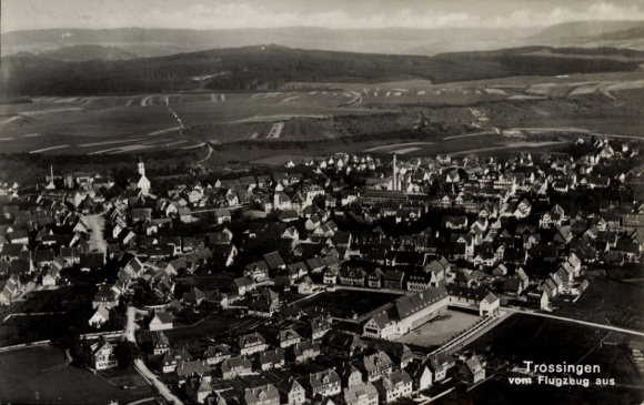 Postcard Trossingen on the Baar, aerial photograph