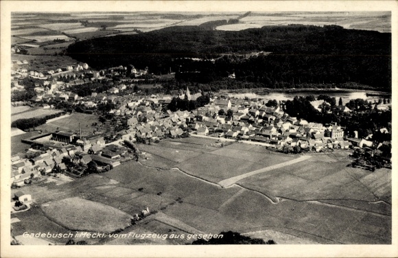 Postcard Gadebusch in Mecklenburg, aerial photograph