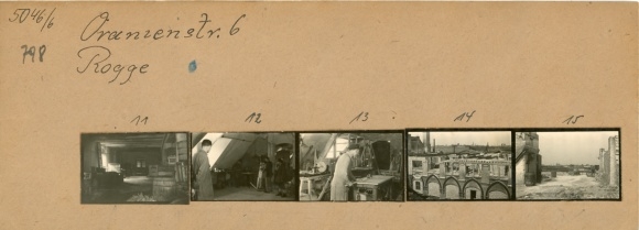 Kontaktabzug Fotos Berlin Kreuzberg, Oranienstraße 6, Rogge, 5 Fotos ca. 4x2 cm, Negative inliegend