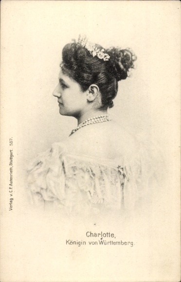Postcard Charlotte Queen of Württemberg, portrait