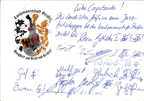 Studentika Ak Landsmannschaft Preußen, Wappen