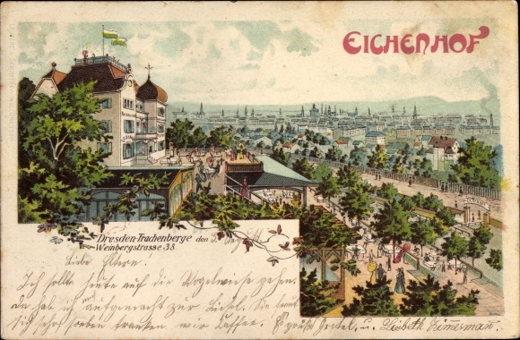 Chromo-Litho Dresden Trachenberge, Eichenhof, Weinbergstrasse 38