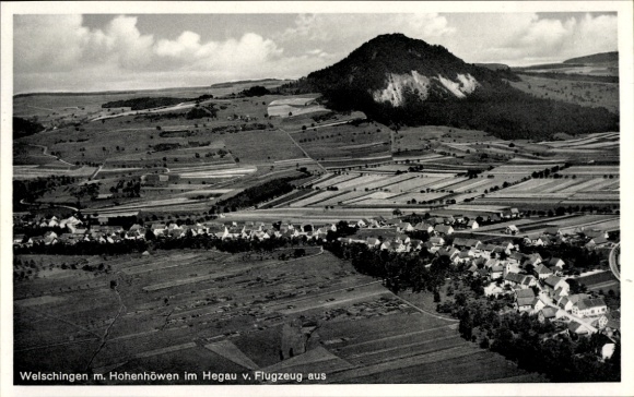 Ak Welschingen Engen im Hegau Baden, Luftaufnahme, Hohenhöwe