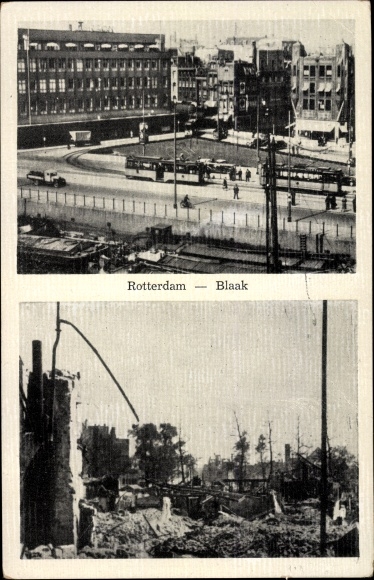 PC Rotterdam South Holland Netherlands, Blaak, ruins, war destruction II. WW