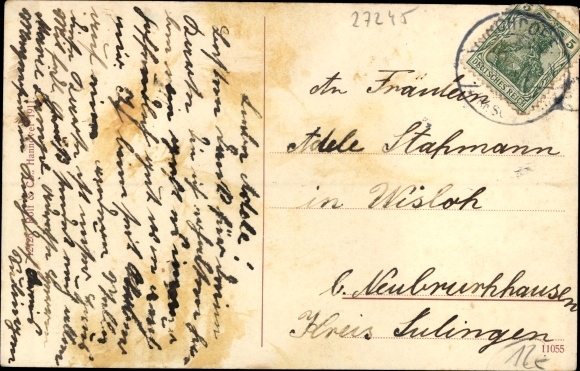 Postcard Kirchdorf near Sulingen in the district of Diepholz, inn, garden