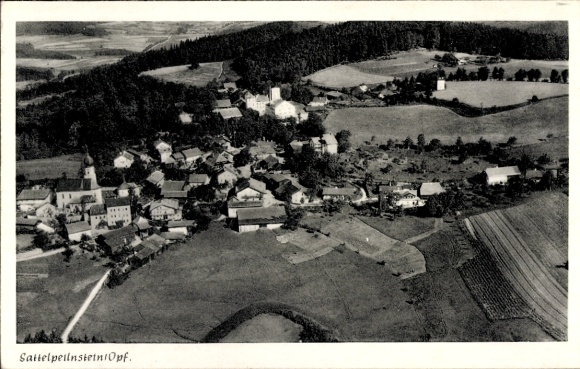Ak Sattelpeilnstein Traitsching im Bayerischen Wald, Fliegeraufnahme