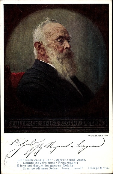 Artist PC Firle, W., Luitpold, Prince Regent of Bavaria, portrait